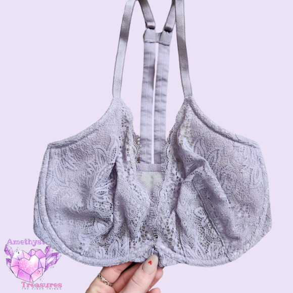 Victoria's secret bra 32DDD lightly lined full coverage halter pearls wide strap - Picture 1 of 5